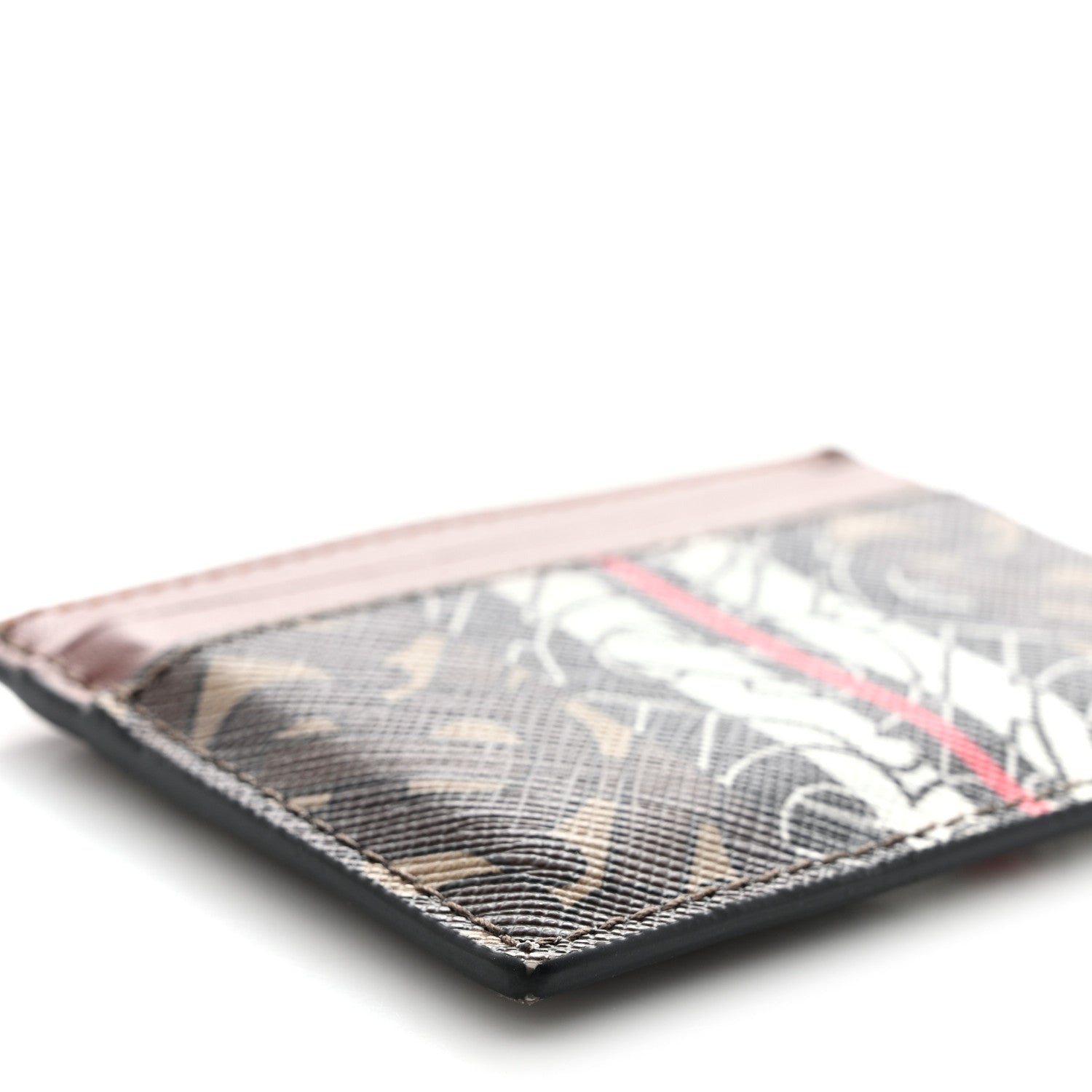 Burberry E-Canvas Monogram Stripe Card Case Bridle Brown 9 of 11