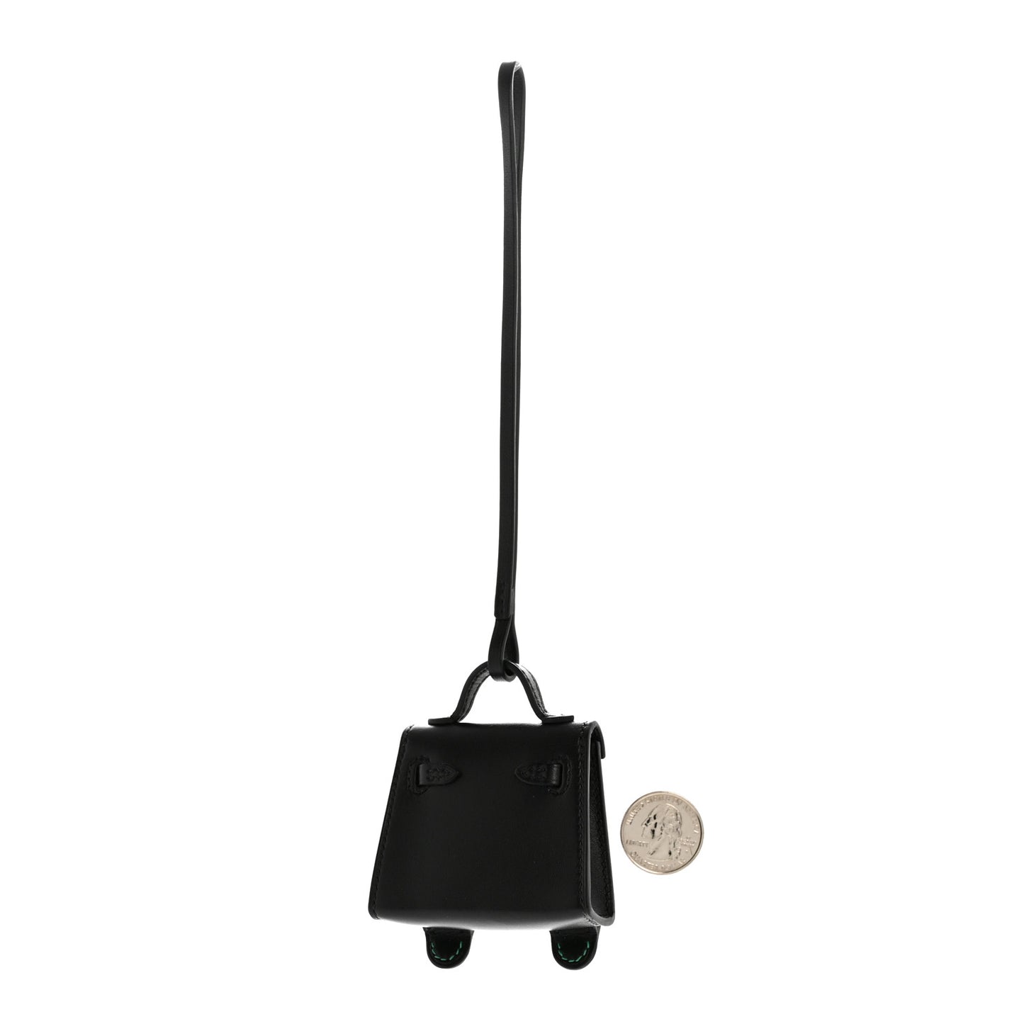 Tadelakt Chevre Mysore Kelly Quelle Idole Bag Charm Black Mauve Pale Vert Menthe Bleu France