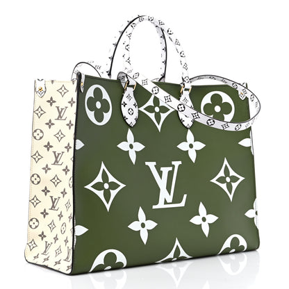 Louis Vuitton Monogram Giant Onthego GM Kaki Beige 3 of 8