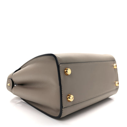 Fendi Vitello Tahiti Burro Medium Peekaboo Iconic Essentially Satchel Tortora Black 4 of 14