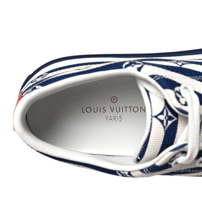Louis Vuitton Canvas Escale Stellar Sneakers 35 Blue 8 of 8