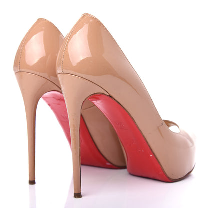 Christian Louboutin Patent New Very Prive 120 Pumps 35.5 Nude 4 of 13