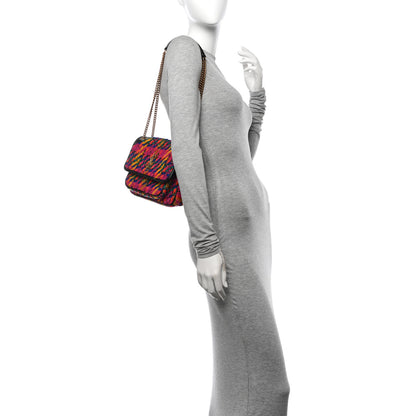 Saint Laurent Tweed Calfskin Matelasse Monogram Baby Niki Chain Satchel Multicolor 2 of 11