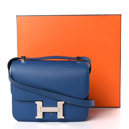 Hermes Epsom Constance Verso 24 Bleu Agate Gris Mouette 13 of 13