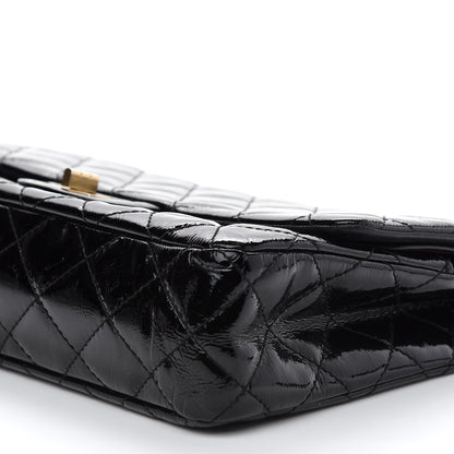 Chanel Distressed Patent Quilted 2.55 Reissue 227 Flap Black 8 of 12