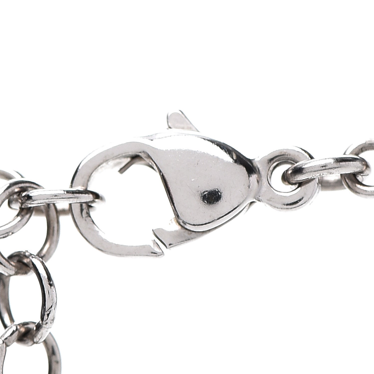 Chanel Crystal Glitter Enamel CC Star Drop Necklace Silver 5 of 7