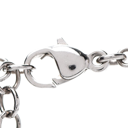 Chanel Crystal Glitter Enamel CC Star Drop Necklace Silver 5 of 7