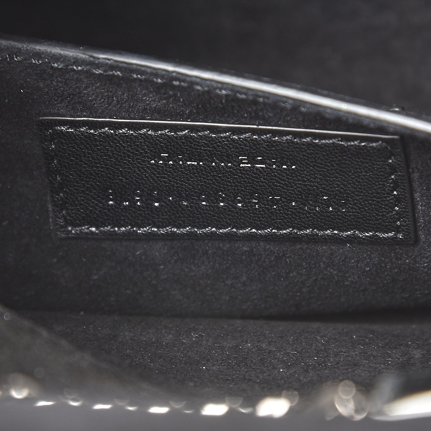 Saint Laurent Metallic Calfskin Chevron Small Monogram Kate Satchel Black Argento 7 of 7