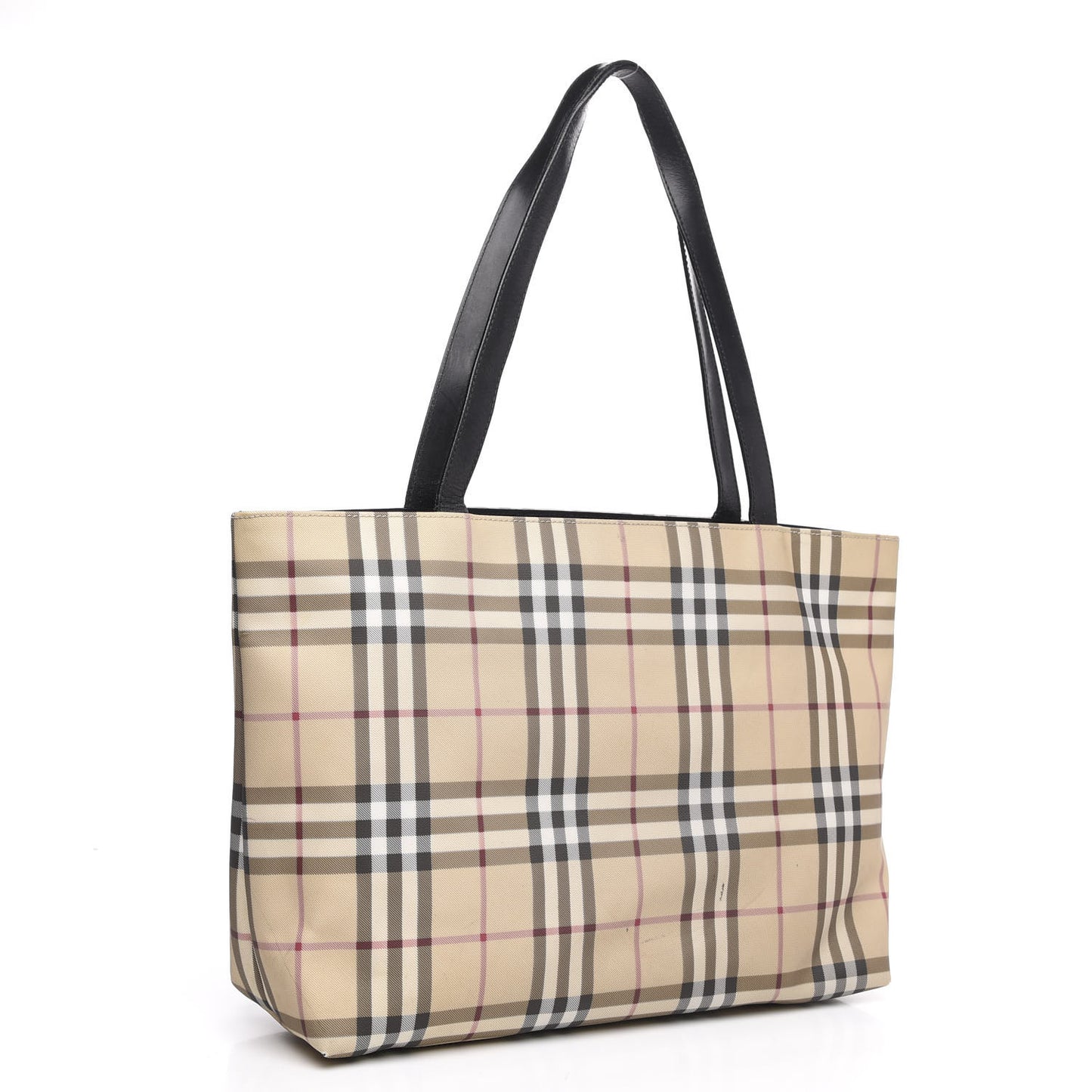 House Check Tote Black