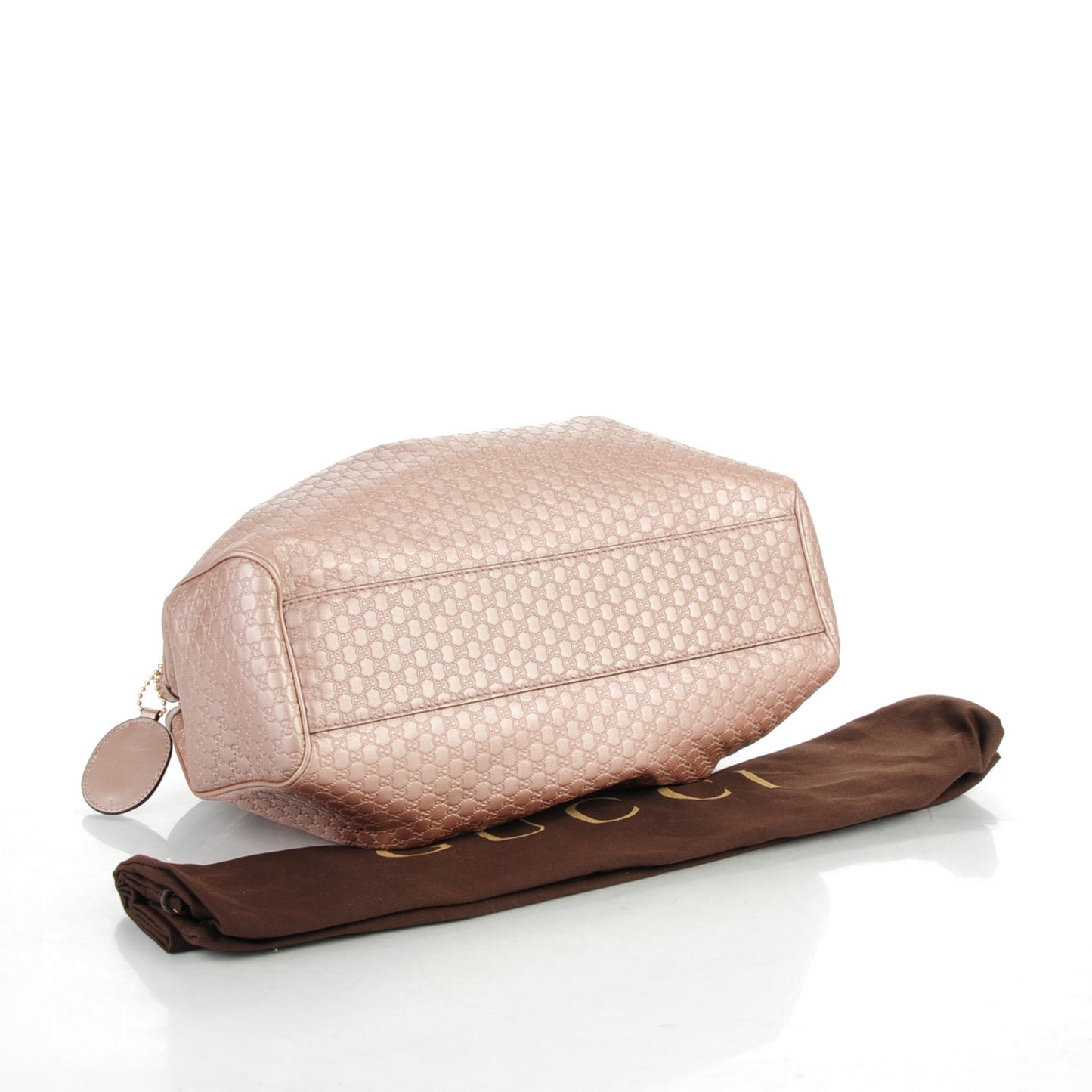 Metallic Microguccissima Medium Sukey Tote Dark Cipria