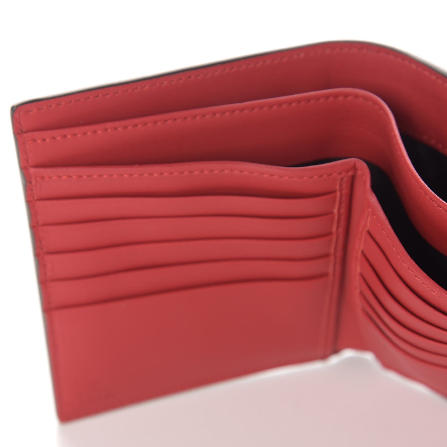 GG Supreme Monogram Cherry Embellished Card Case Wallet Hibiscus Red