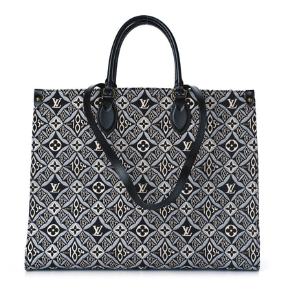 Louis Vuitton Jacquard Since 1854 Onthego GM Grey 1 of 8