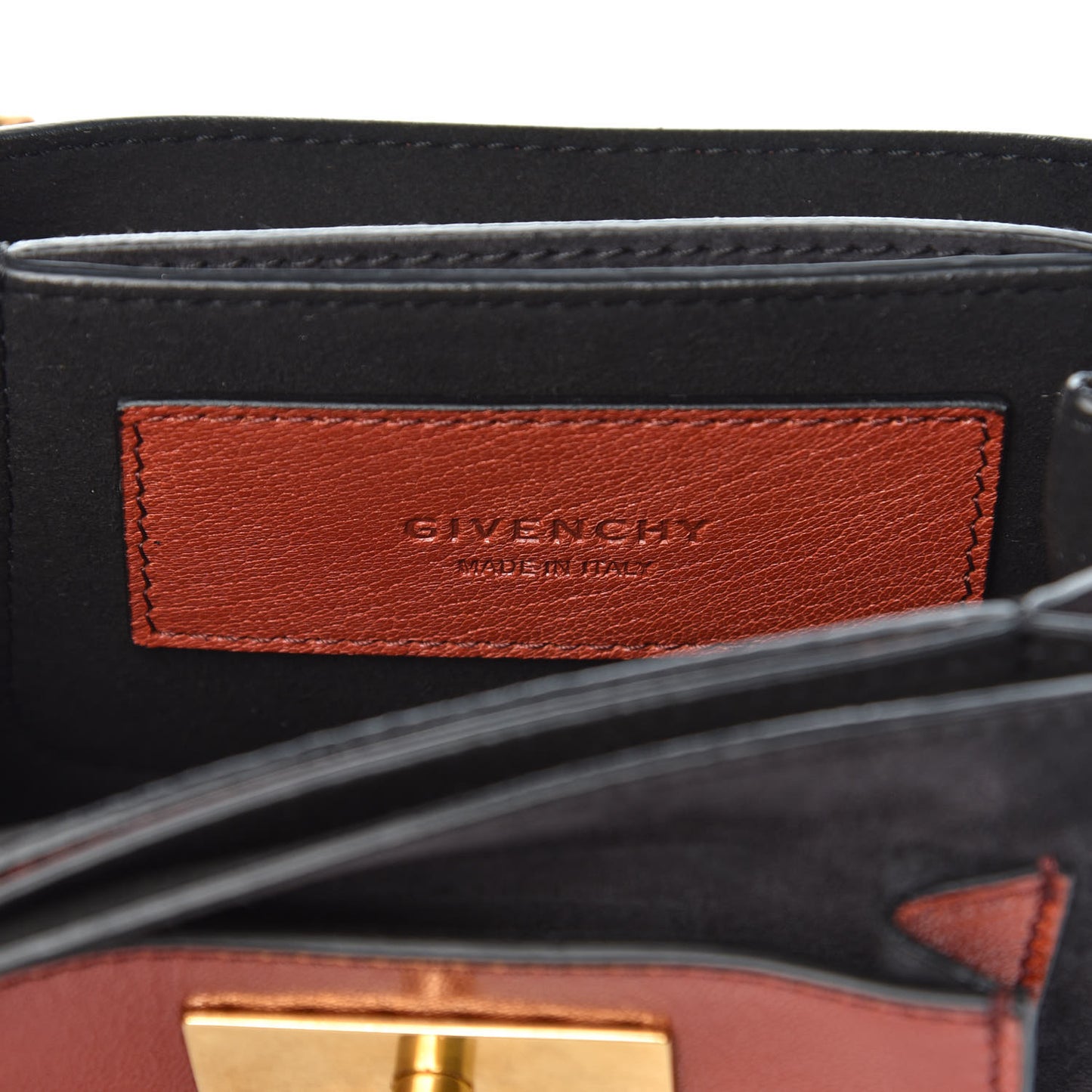 Goatskin Suede Mini GV3 Shoulder Bag Brown Black