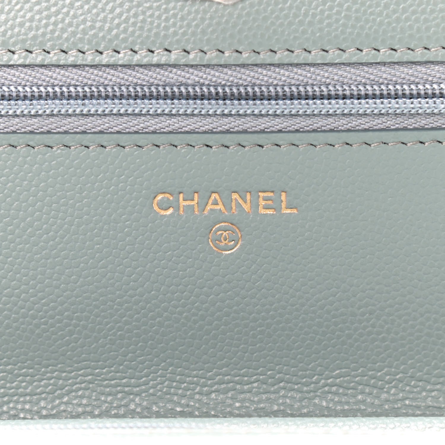 Chanel Caviar Quilted Wallet On Chain WOC Light Green 6 of 10