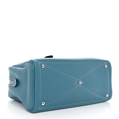 Hermes Taurillon Clemence Victoria II 35 Blue Jean 4 of 11