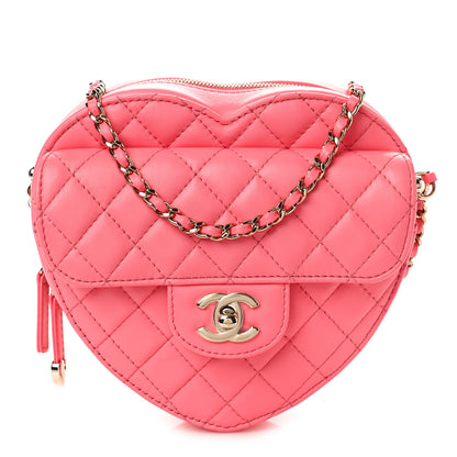 Chanel Lambskin Quilted CC In Love Heart Bag Pink 1 of 8