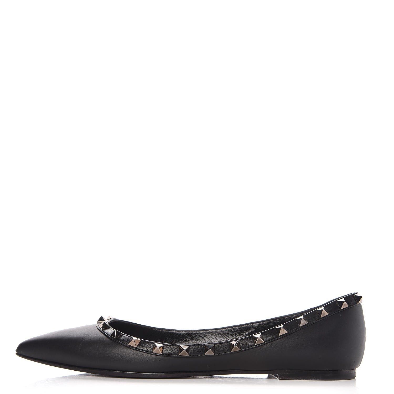Valentino Garavani Nappa Rockstud Ballerina Flats 40 Black 1 of 15