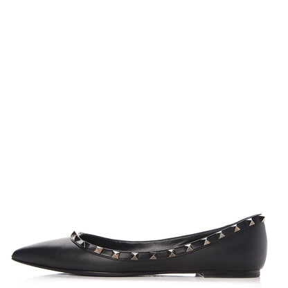 Valentino Garavani Nappa Rockstud Ballerina Flats 40 Black 1 of 15