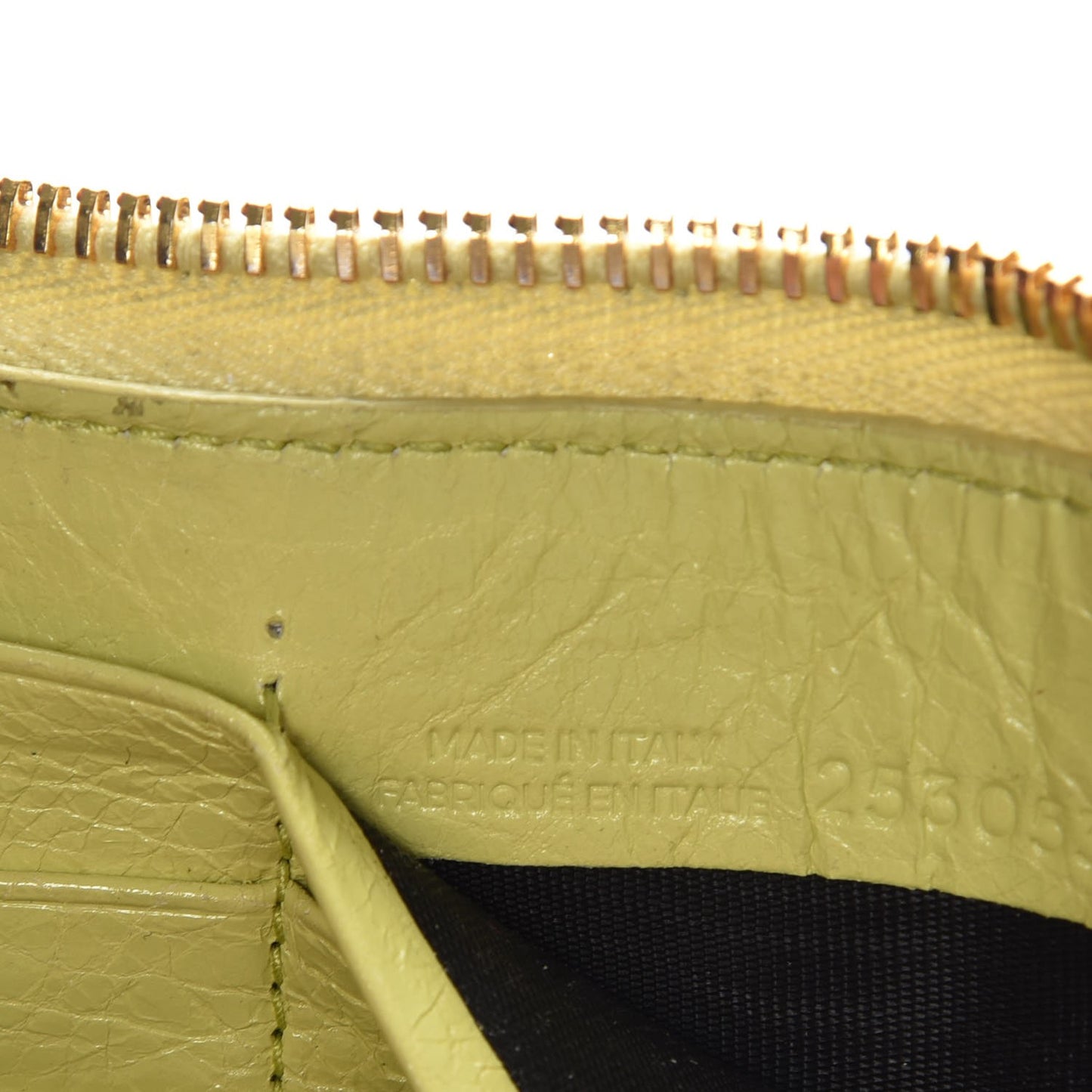 Agneau Giant 12 Gold Hardware Continental Zip Around Wallet Jaune Citronnade