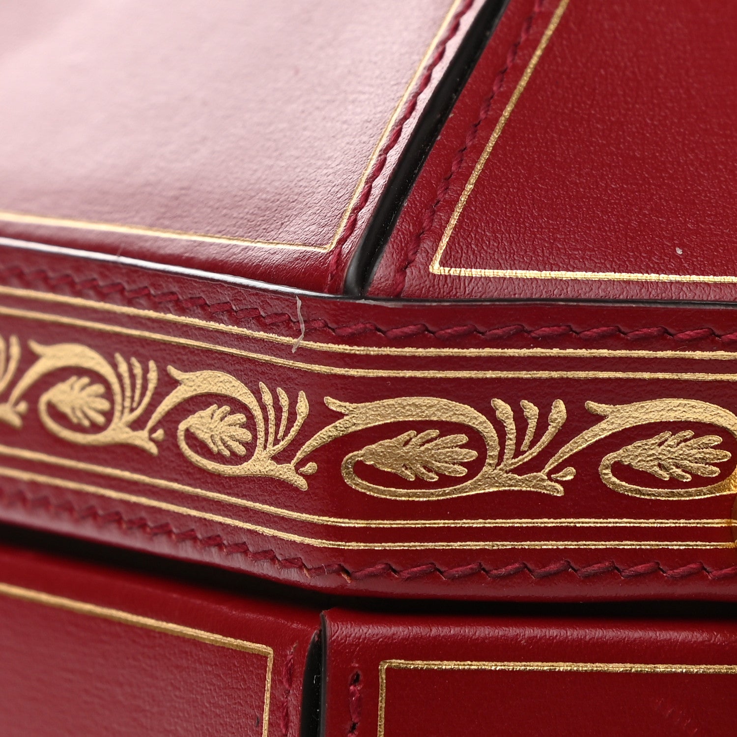 Gucci Calfskin Hexagon GG Torchon Key Box Bag New Cherry Red Oro 8 of 13