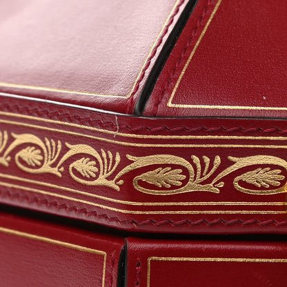 Gucci Calfskin Hexagon GG Torchon Key Box Bag New Cherry Red Oro 8 of 13