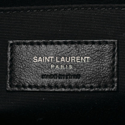 Saint Laurent Calfskin Leopard Print Monogram Lou Camera Bag Black 6 of 9
