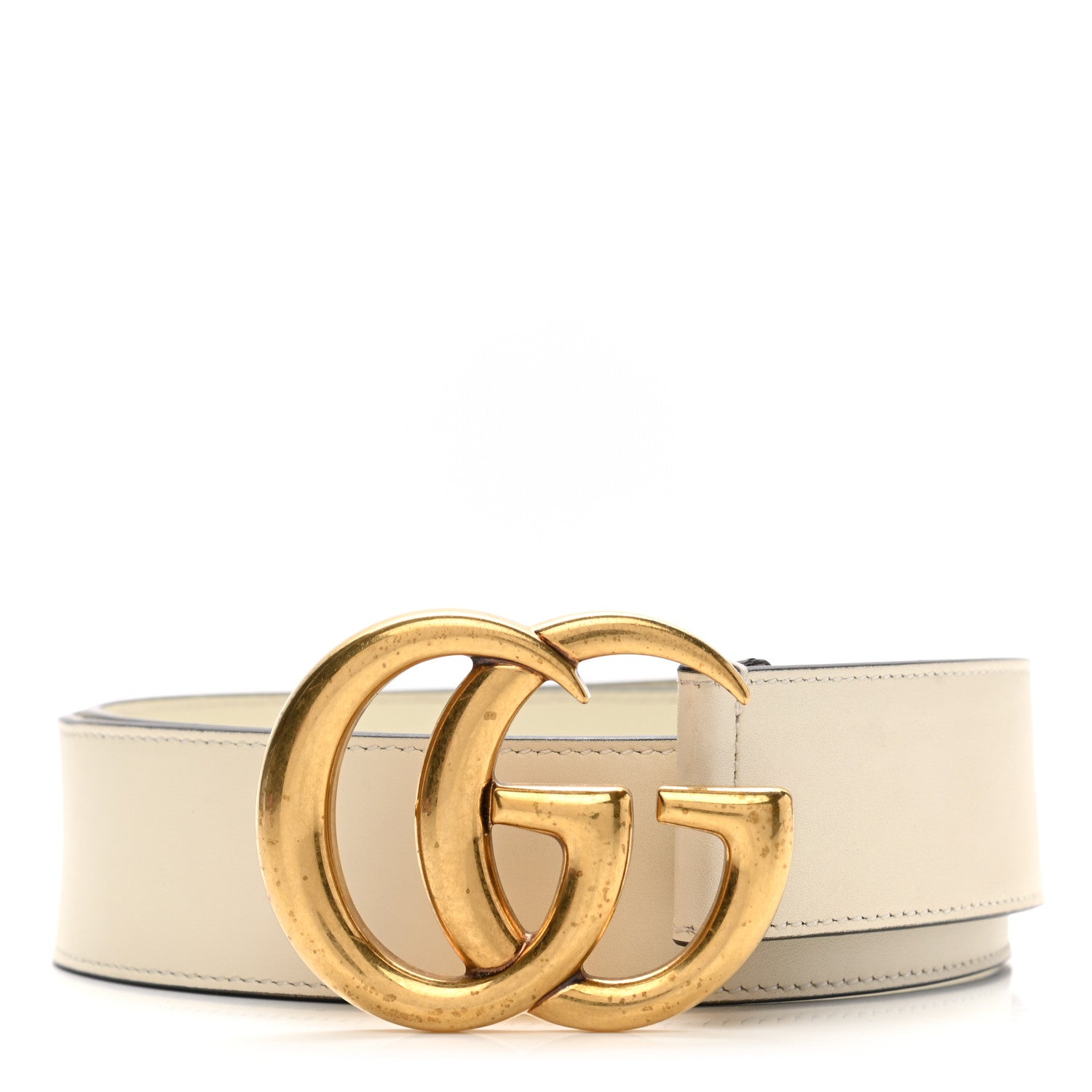 Gucci Calfskin Double G 40mm Belt 75 30 Mystic White 1 of 8