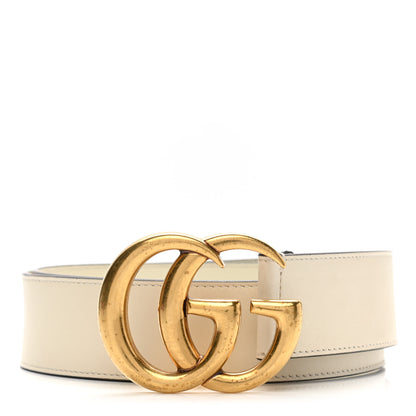 Gucci Calfskin Double G 40mm Belt 75 30 Mystic White 1 of 8
