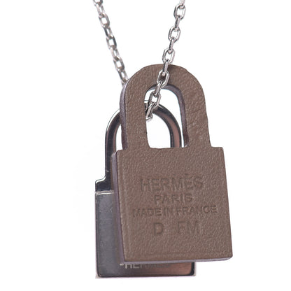 Hermes Swift O'Kelly Pendant Necklace Etoupe 5 of 8