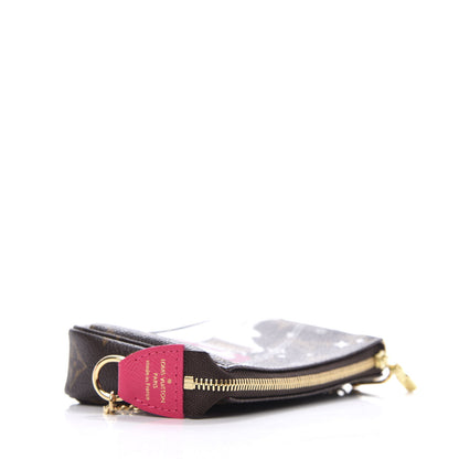 Louis Vuitton Monogram 2019 Christmas Animation Mini Courchevel Pochette Accessories Fuchsia 6 of 10