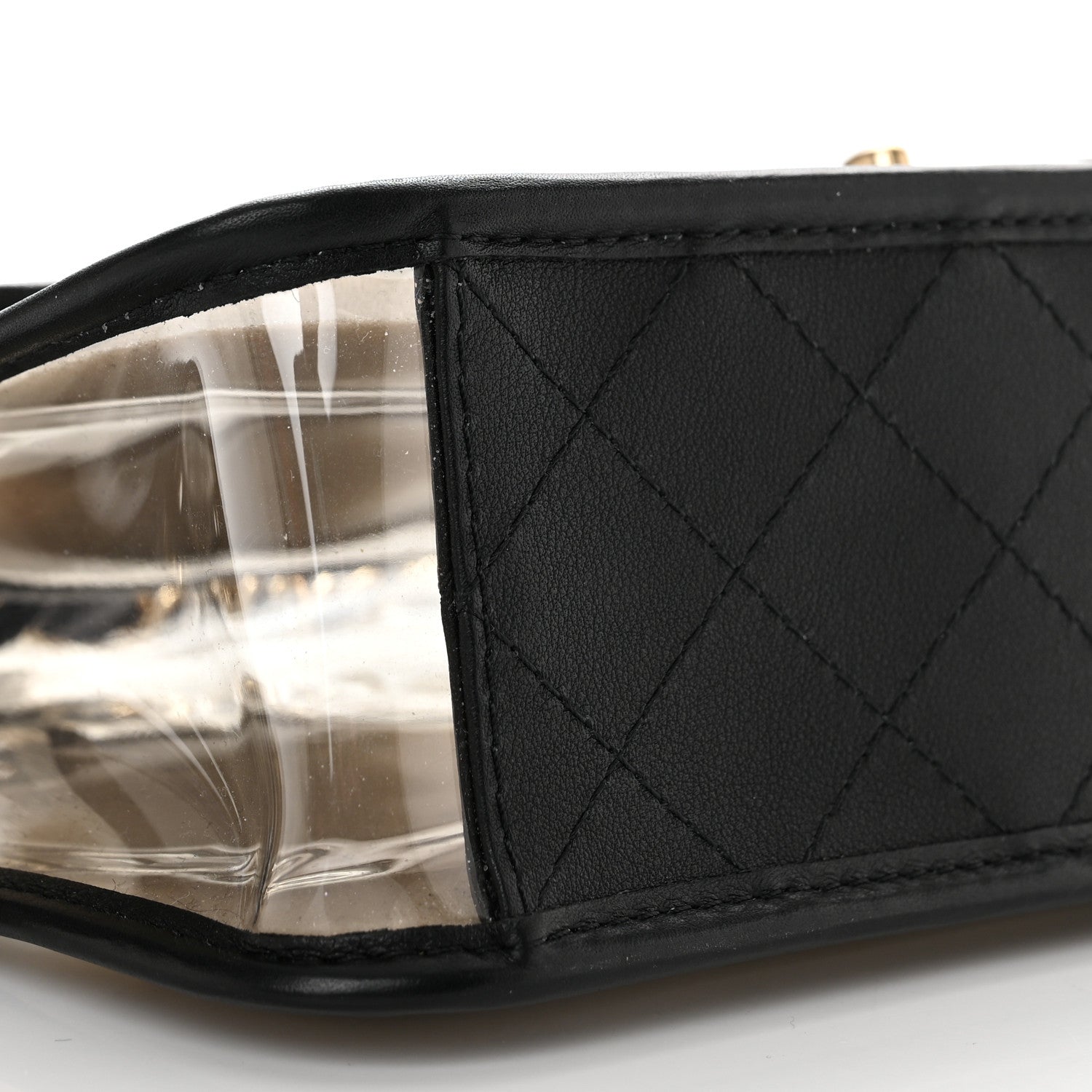 Chanel Lambskin PVC Sand By The Sea Flap With Pearl Strap Black 9 of 11