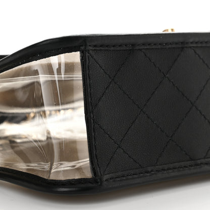 Chanel Lambskin PVC Sand By The Sea Flap With Pearl Strap Black 9 of 11