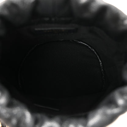 Chanel Caviar Quilted Coco First Bucket Clutch With Chain Black 5 of 10