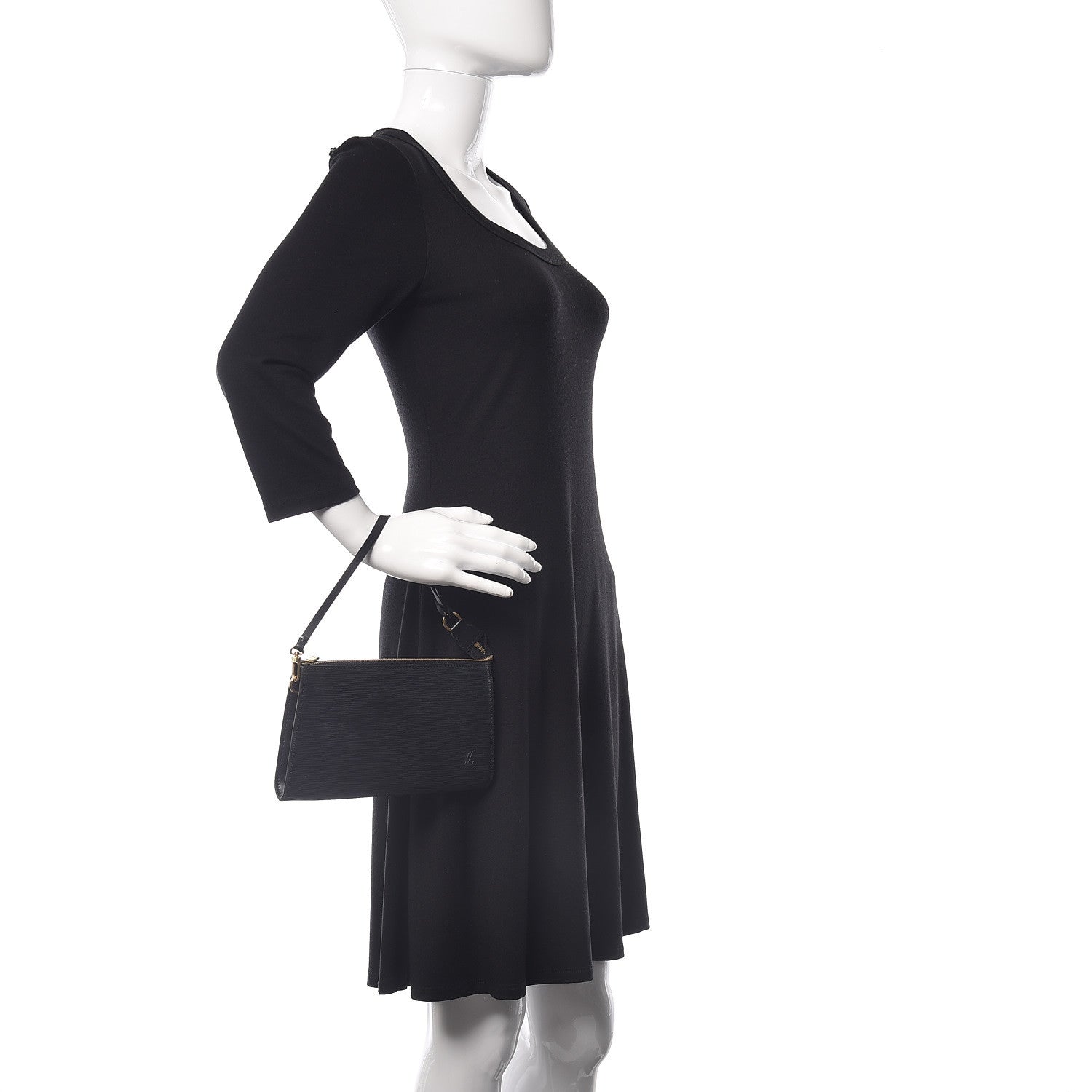 Louis Vuitton Epi Pochette Accessories 24 Black 2 of 10