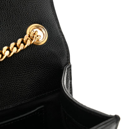 Saint Laurent Grain De Poudre Small Monogram Kate Satchel Black 13 of 16