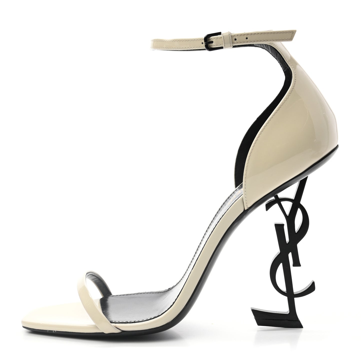 Patent Calfskin Opyum Sandals 40 White
