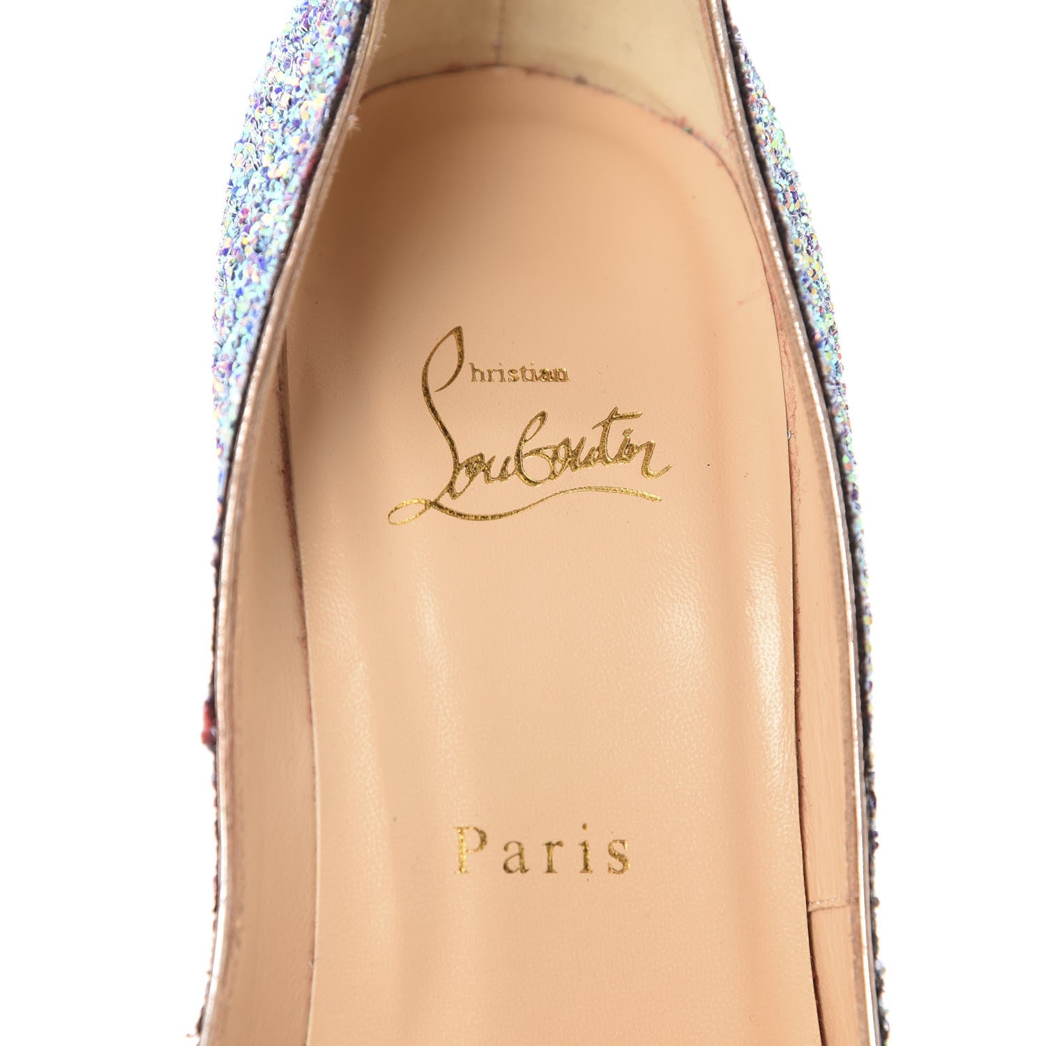 Christian Louboutin Glitter Dragonfly Lady Peep 150 Pumps 40 Etincelle Copper 12 of 13