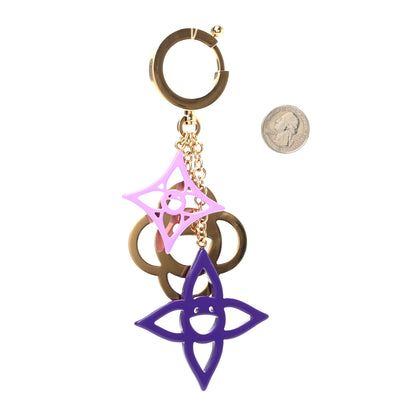 Louis Vuitton Brass Enamel Cosmic Blossom Bag Charm Violet 2 of 3