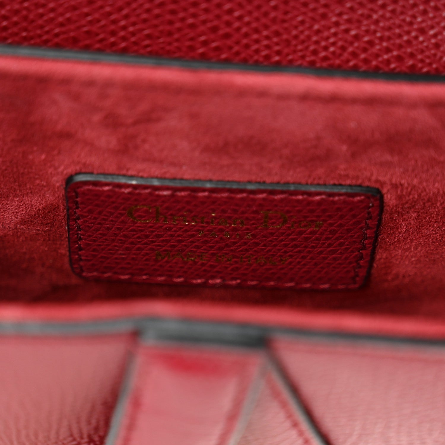 Christian Dior Grained Calfskin Mini Saddle Bag Red 6 of 10