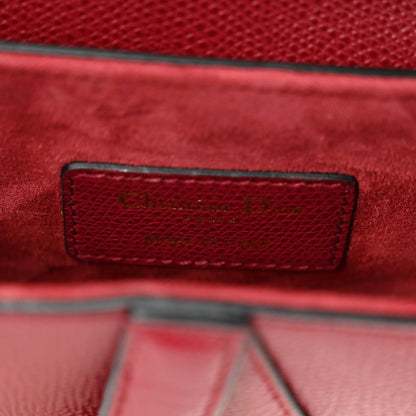 Christian Dior Grained Calfskin Mini Saddle Bag Red 6 of 10