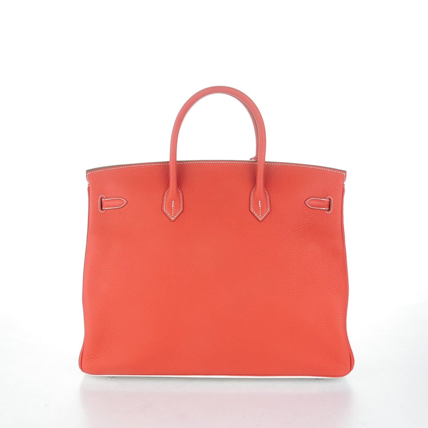 Hermes Taurillon Clemence Eclat Birkin 40 Sanguine Blanc 4 of 24