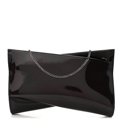 Christian Louboutin Metallic Patent Psychic Small Loubi Twist Zip Chain Clutch Bag Studio Black 1 of 10