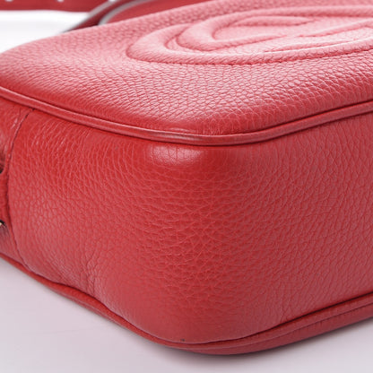 Gucci Pebbled Calfskin Small Soho Disco Bag Tabasco Red 8 of 9