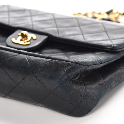 Chanel Lambskin Quilted Mini Square Flap Bag Navy 10 of 18