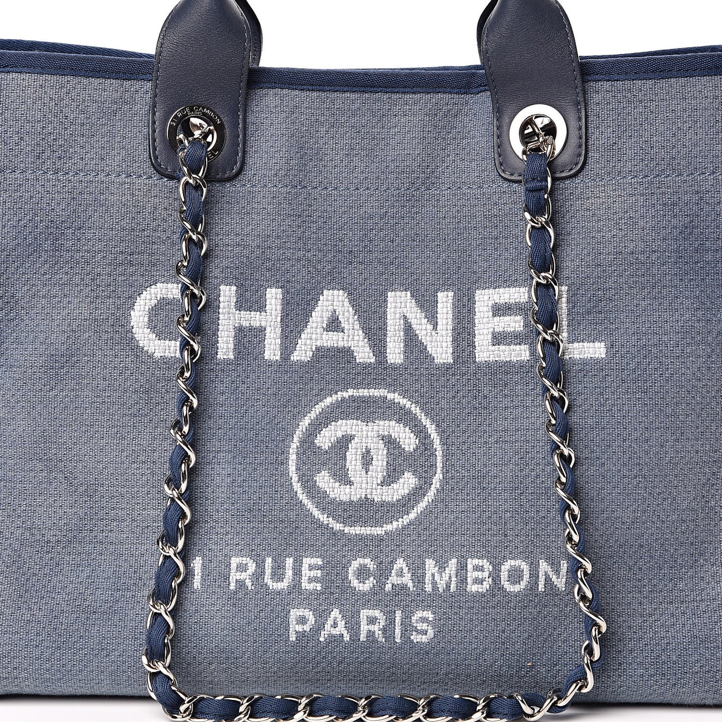 Canvas Deauville Large Tote Denim Blue