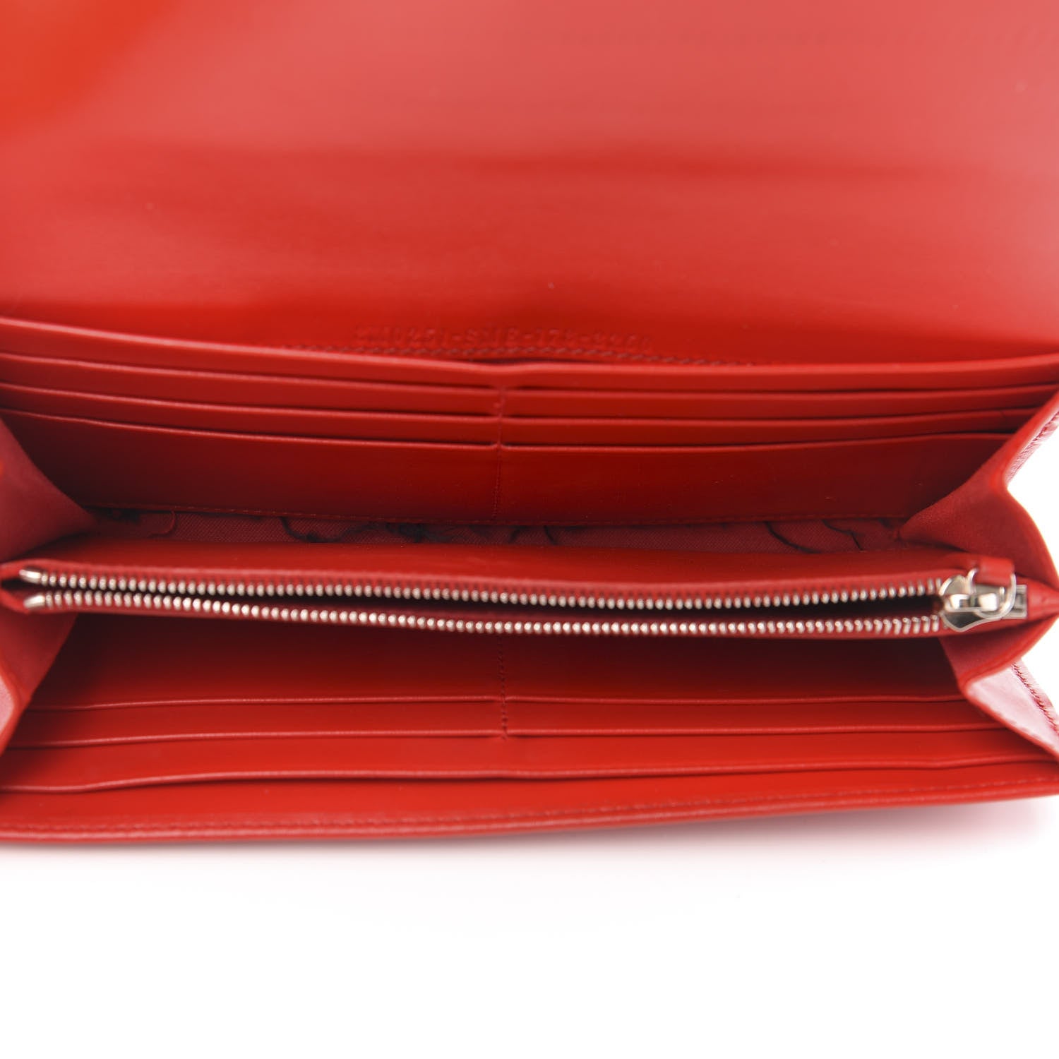 Fendi Vitello Liberty Century Lucido By The Way Continental Wallet Rosso 5 of 14
