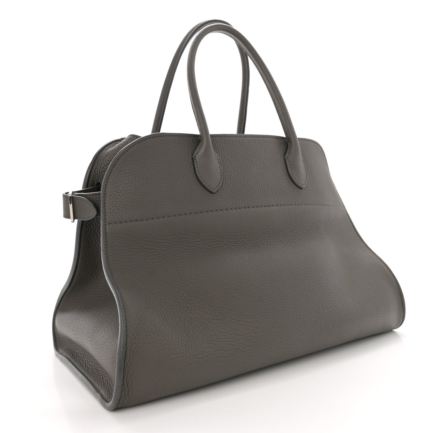 Matte Grained Calfskin Soft Margaux 15 Grey