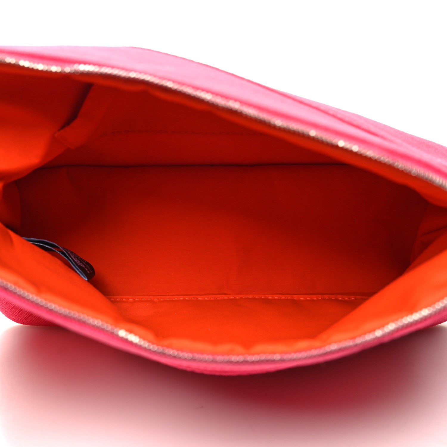 Hermes Cotton Canvas Mini Bolide Travel Cosmetic Pouch Hibiscus 5 of 10