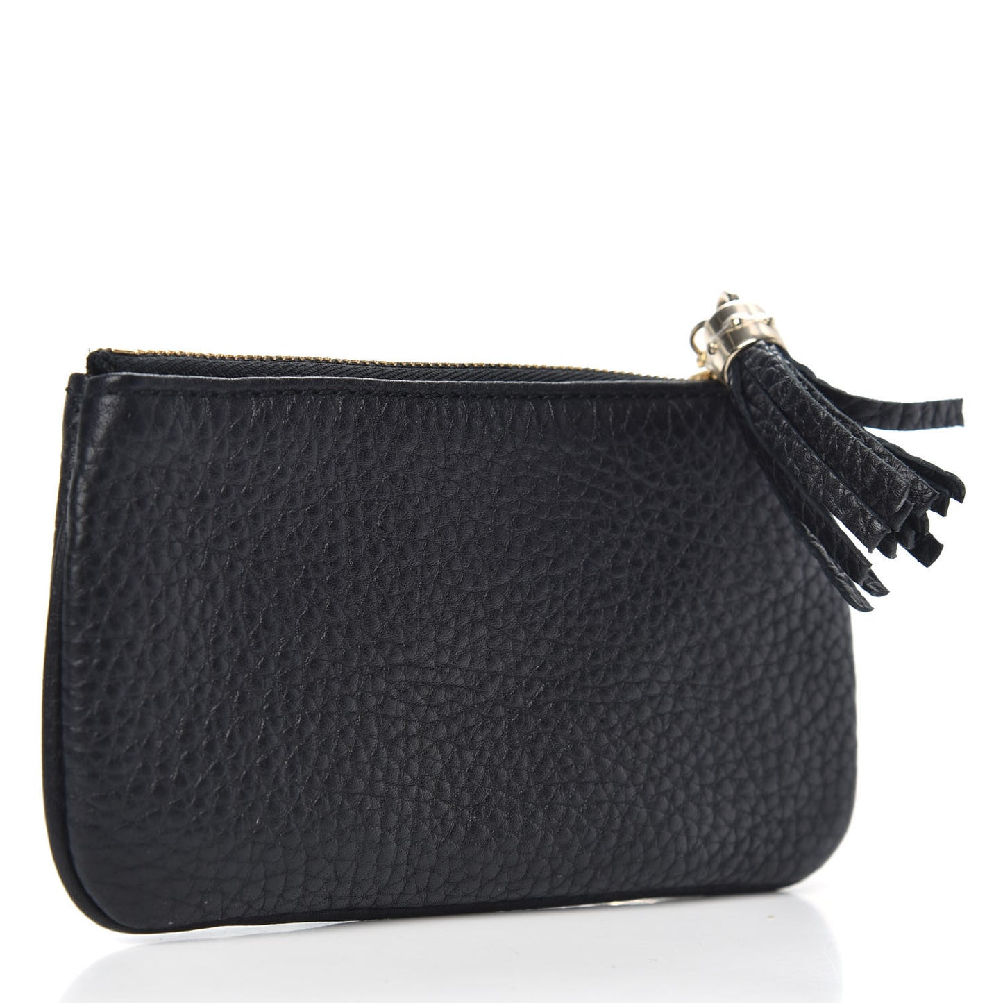 Pebbled Calfskin Soho Key Case Black