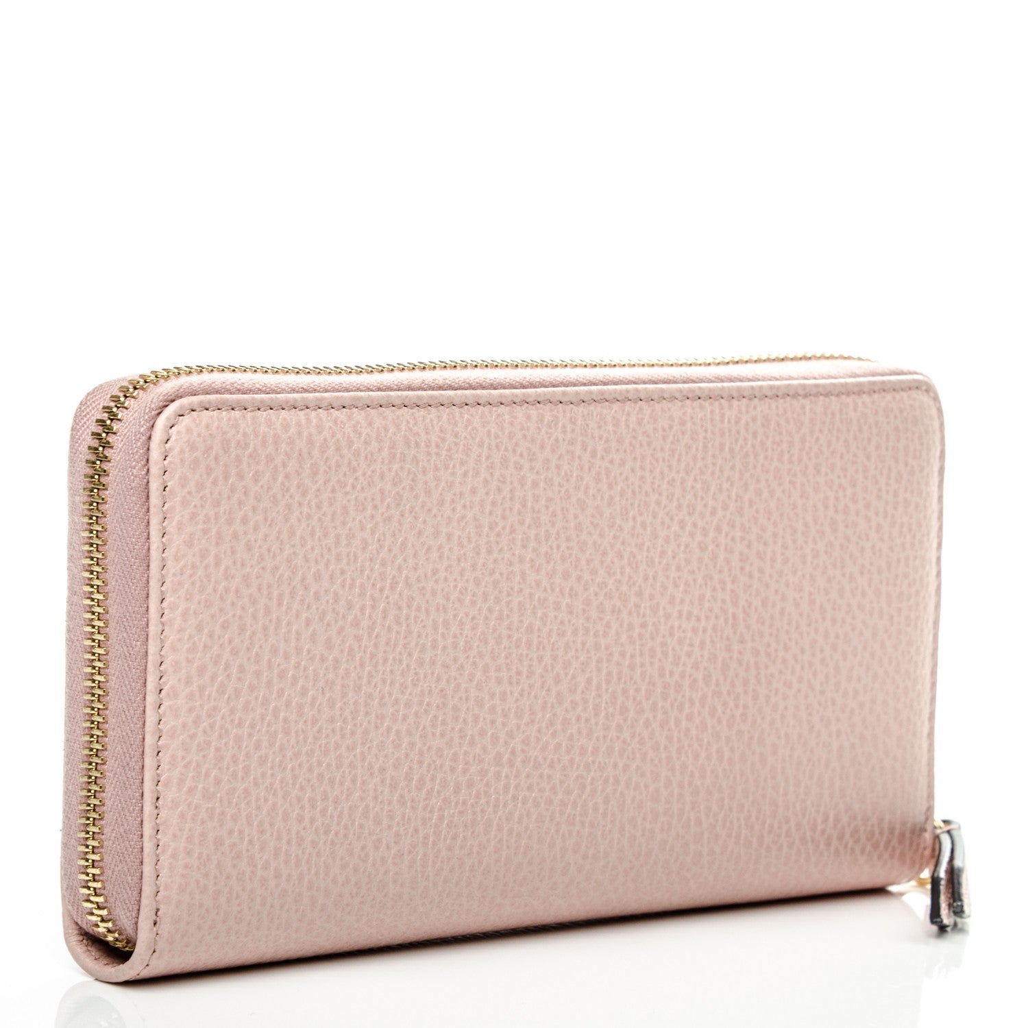 Gucci Dollar Calfskin GG Marmont Zip Around Wallet Perfect Pink 3 of 7